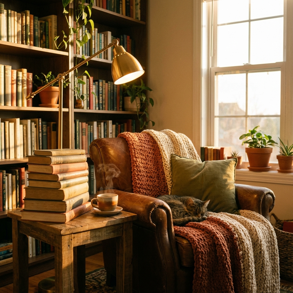Cozy reading nook