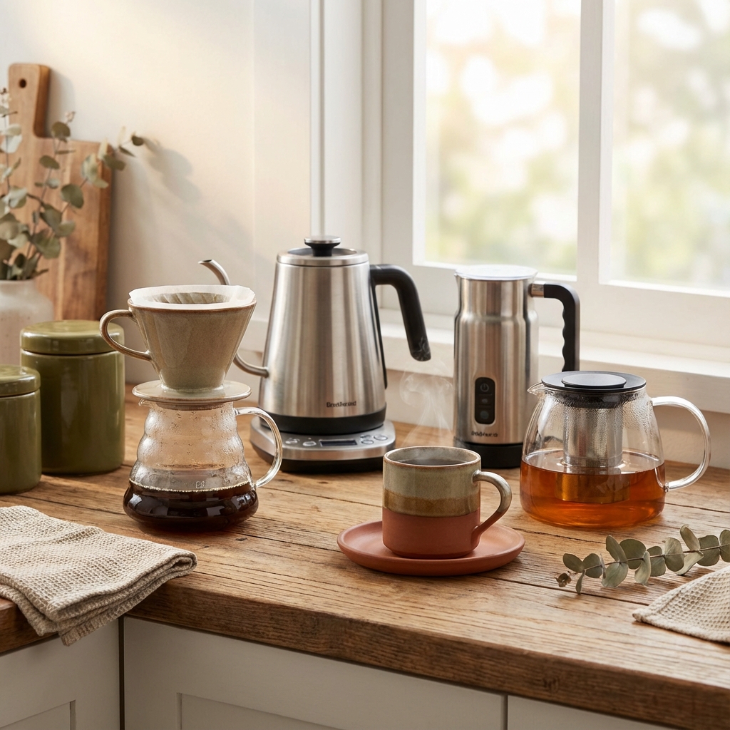 Artisan coffee brewing setup
