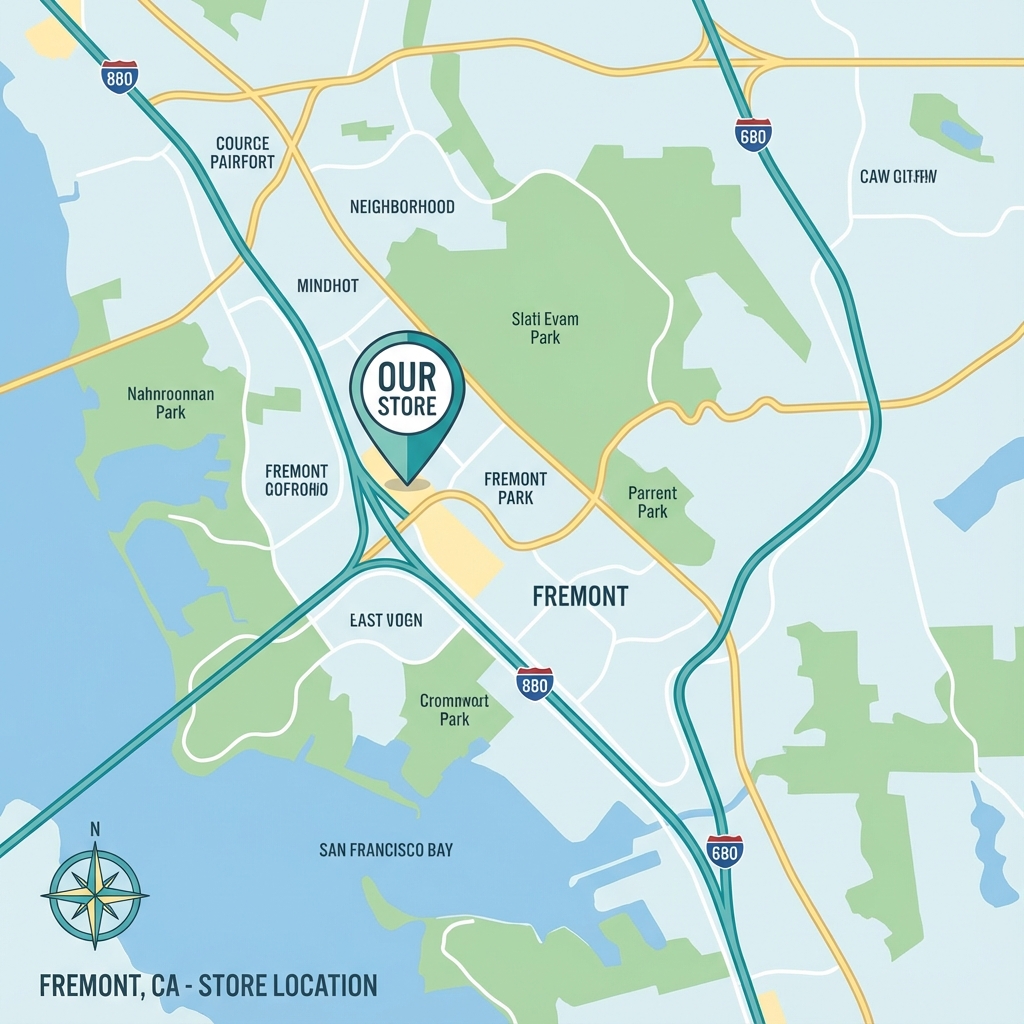 Map location of Hub's Five and Ten